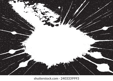 bright stars in black sky grungy vector image overlay monochrome background texture