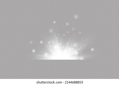 Bright stars. light effect. Bright particles.Vector.