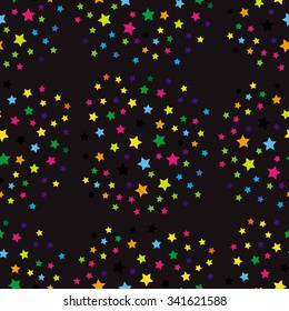 Bright Stars On Black Background Stock Vector (Royalty Free) 341621588 ...