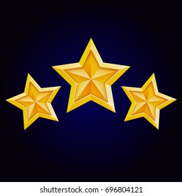 Bright stars on the dark background