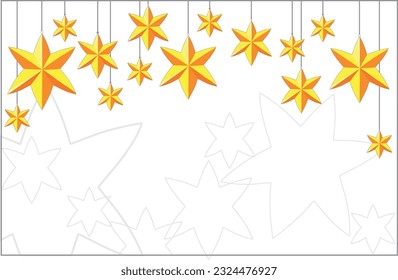 bright stars on a white background