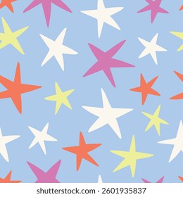 Bright Stars Pattern Colorful Stars Background