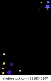 Bright Stars Vector Black Background. Luxurious Glitter Light Wallpaper. Starfall Modern Banner. Star Art Card.
