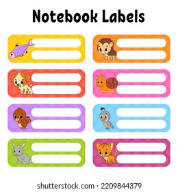 Bright stickers. Rectangular label. Color vector isolated illustration.