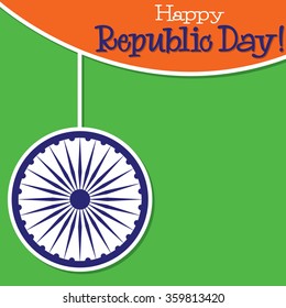 Bright string Indian Republic Day card in vector format.