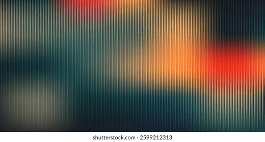 Bright striped background with futuristic vintage aesthetic and nostalgic retro chrome. Dramatic chromatic gradient in retro-futuristic style with warm and cool colors for art projects.