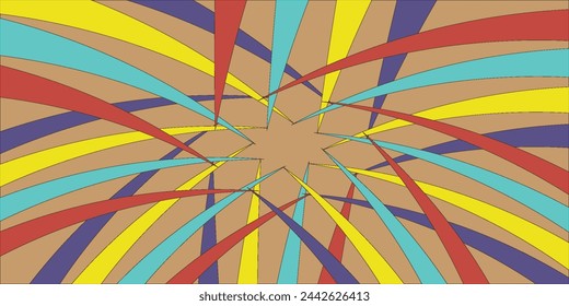 Fondo de rayas brillantes para textil, papel, papel pintado, tela. Vector de stock. Rayas de color amarillo, rubí, azul, púrpura.