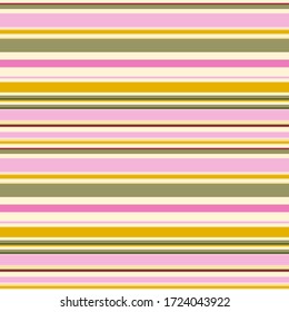 Impresión sin fisuras, rayas horizontales, a rayas claras. Una armoniosa combinación de tonos rosas, amarillos, beige gris y cereza. Decoración de moda y glamour de cualquiera de sus proyectos publicitarios audaces