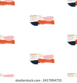 Helle Streifen auf Weiß. Nahtlose Vektorgrafik im minimalistischen Stil. Modernes abstraktes Ornament für Hintergrunddesign, Textilien, Keramik, Verpackung