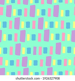 Rayas claras de colores pastel.Patrón transparente vector. Para tejidos, papel, ropa de bebé, textiles, embalaje, papel pintado, fondos y postales. Dibujo manual