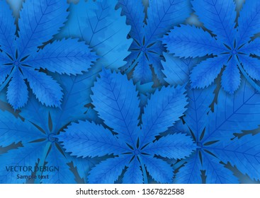 Bright stylish abstract background with chestnut leaves for your design. Design for covers, posters, flyers and banners. Vector illustration