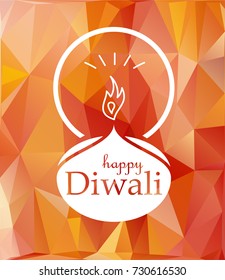 Bright Stylish Colorful Happy Diwali Celebration Banner with Fire. Vector