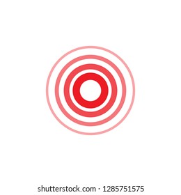 Bright stylish emblem composed of bright gradient rings