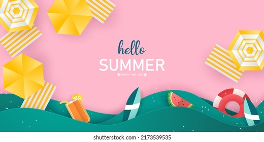 heller Sommer-Hintergrund Design tropischer Strandbanner-Hintergrund Vektorgrafik