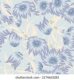 Luminoso fondo de verano con flores. Patrón transparente para imprimir en el material, folletos publicitarios. 