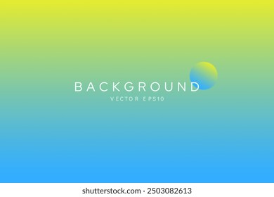 Bright summer color gradient background with light blue green and yellow, vector design 