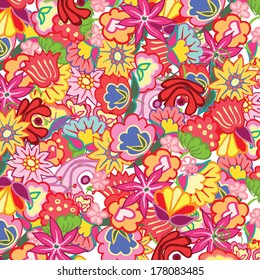 bright summer flower pattern vector illustration