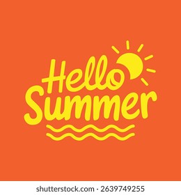 Bright Summer Greeting Illustration Design