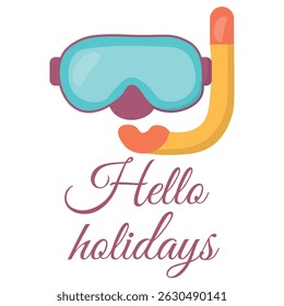 Bright summer illustration. Perfect for summer vacations, travel promotions and holiday cards.
