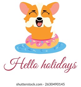 Bright summer illustration. Perfect for summer vacations, travel promotions and holiday cards.