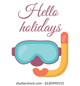 Bright summer illustration. Perfect for summer vacations, travel promotions and holiday cards.