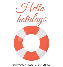 Bright summer illustration. Perfect for summer vacations, travel promotions and holiday cards.