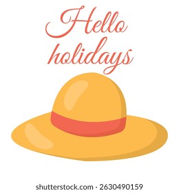 Bright summer illustration. Perfect for summer vacations, travel promotions and holiday cards.