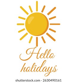 Bright summer illustration. Perfect for summer vacations, travel promotions and holiday cards.