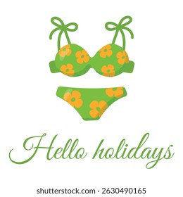 Bright summer illustration. Perfect for summer vacations, travel promotions and holiday cards.