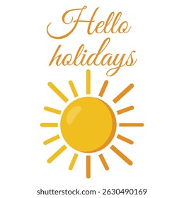 Bright summer illustration. Perfect for summer vacations, travel promotions and holiday cards.