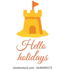 Bright summer illustration. Perfect for summer vacations, travel promotions and holiday cards.