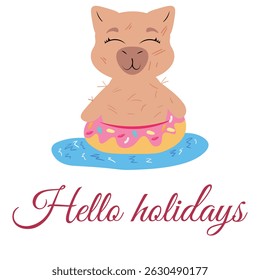 Bright summer illustration. Perfect for summer vacations, travel promotions and holiday cards.