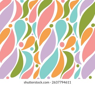 Bright summer pattern for printing on fabric and wallpaper,  in pastel modern colors
