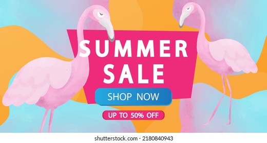 Bright summer sale background design banner background vector illustration