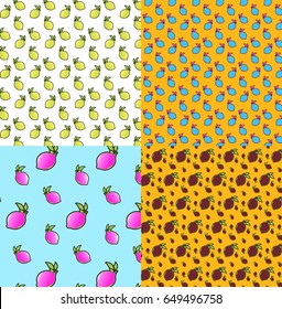 Bright summer Seamless lemon pattern