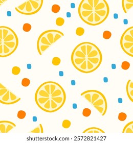 Bright summer seamless pattern, drink, cocktails, lemonade, ice cream. Cocktail party, celebration, vector illustration