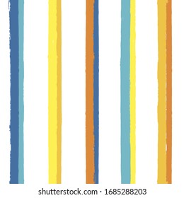Bright summer stripe pattern, colorful stripes seamless background, Hand drawn brush strokes. vector grunge texture stripes, watercolor paintbrush line beach backdrop