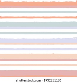 Bright summer stripe pattern, colorful stripes seamless background, Hand drawn brush strokes. vector grunge texture stripes, watercolor paintbrush line beach backdrop