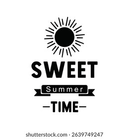 Bright Summer Sun Vector Art