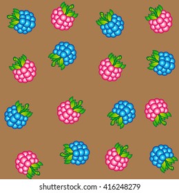 Bright summer vector berry pattern. Design for fabric textile