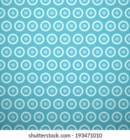 Bright summer vector pattern. Colorful texture can be used for printing onto fabric and paper or scrap booking. Blue color. Polka dot and circle shapes.