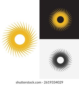 Bright sun abstract logo design