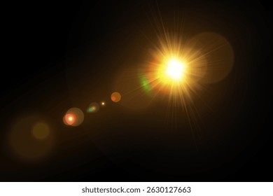 Fondo de efecto de destello de sol brillante