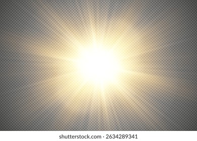 Bright sun flare effect background
