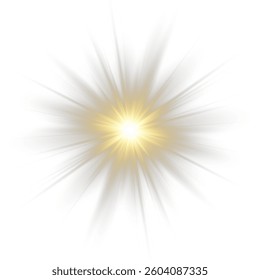 Bright sun flash shines strongly, radiating a golden aura. Light transitions spread smoothly, forming soft warm overlays. Transparent solar rays stretch delicately, enhancing visual depth.