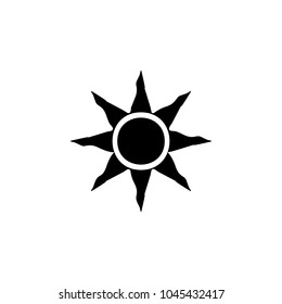 bright sun icon. Element of weather elements illustration. Premium quality graphic design icon. Signs and symbols collection icon for websites, web design, mobile app on white background