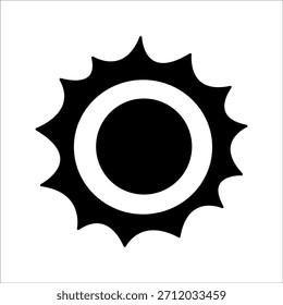 A bright sun icon with radiant rays symbolizing daylight and warmth.