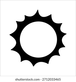 Un icono de sol brillante con rayos radiantes que simbolizan la luz del día y el calor.