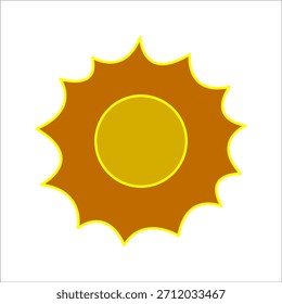 A bright sun icon with radiant rays symbolizing daylight and warmth.