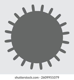 Bright sun icon, symbolizing warmth, energy, and clear weather conditions.